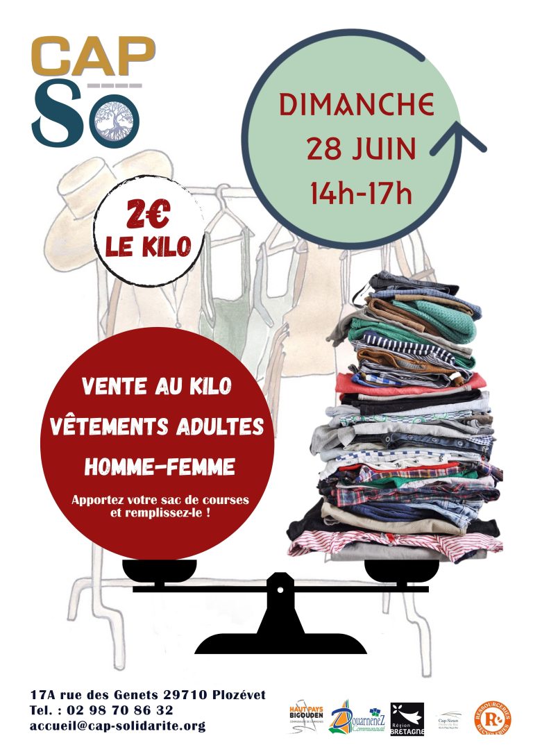 Lire la suite à propos de l’article Vente au kilo vêtements adultes – 28 juin